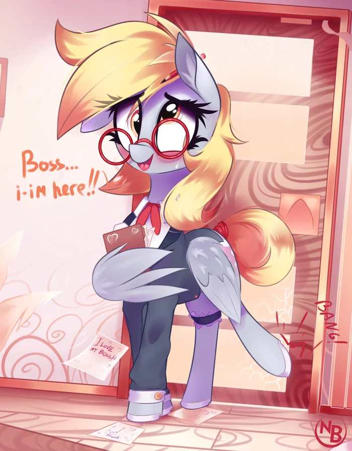 Дёрпи спешит со всей своей неуклюжестью - My Little Pony, Derpy Hooves, PonyArt, Nevobaster