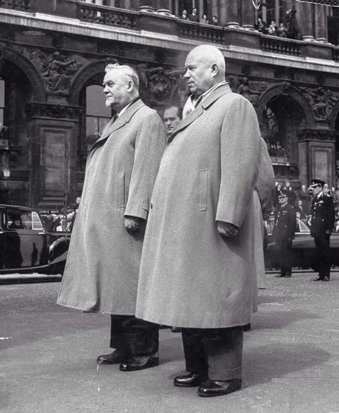 Bulganin and Khrushchev in London - Nikita Khrushchev, Old photo