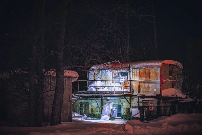 About the gatehouse - My, Gatehouse, Tobolsk, The photo, Night