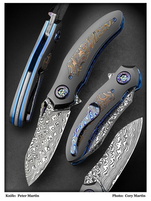 Knives from... No. 269: Rainbow Damascus and Peter Martin's Magnificent Folders - Knife, Master, Damascus, Yandex Zen, Jackknife, Longpost