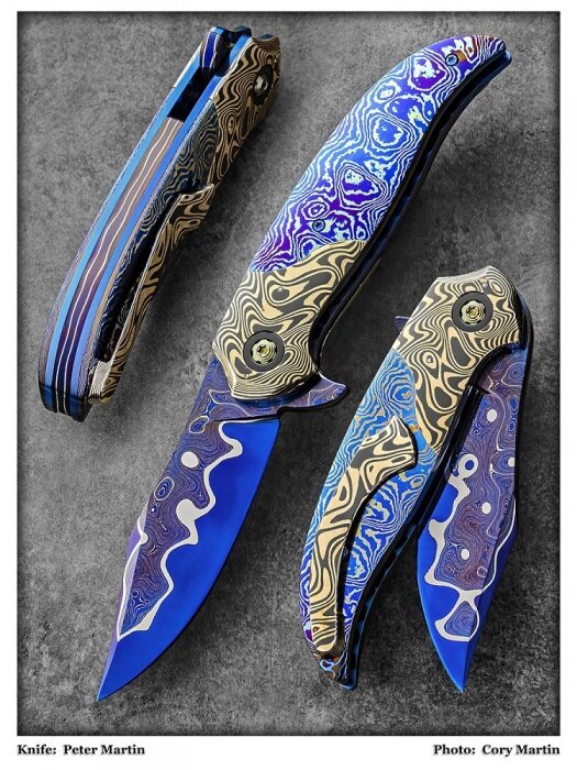 Knives from... No. 269: Rainbow Damascus and Peter Martin's Magnificent Folders - Knife, Master, Damascus, Yandex Zen, Jackknife, Longpost