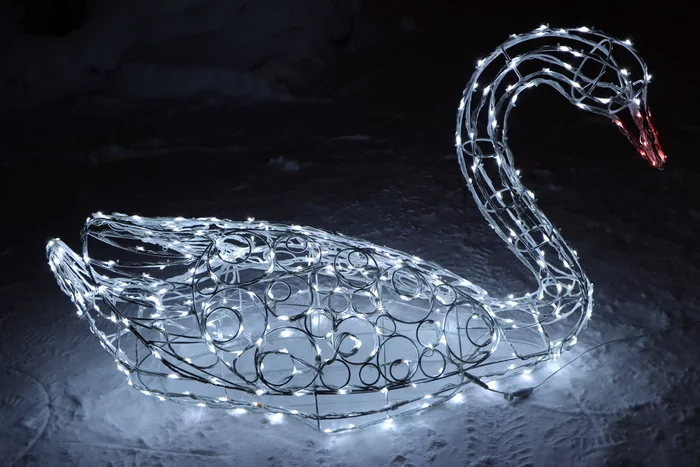 Luminous swan made of wire according to the drawings by welding - My, Needlework with process, Welding, With your own hands, Decor, Wire crafts, Video, Longpost