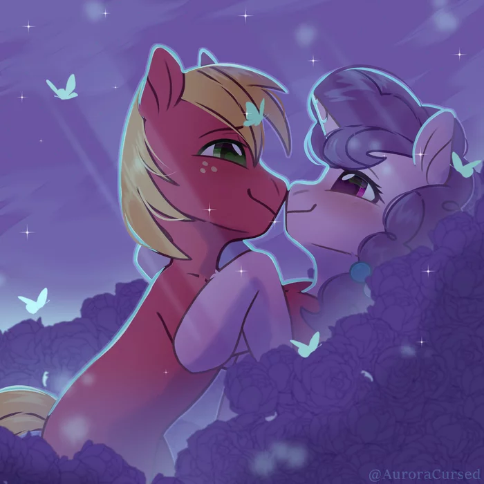 Romance with a sequel is certainly a good thing... - My little pony, Big Macintosh, Sugar Belle, Shipping, Art, PonyArt