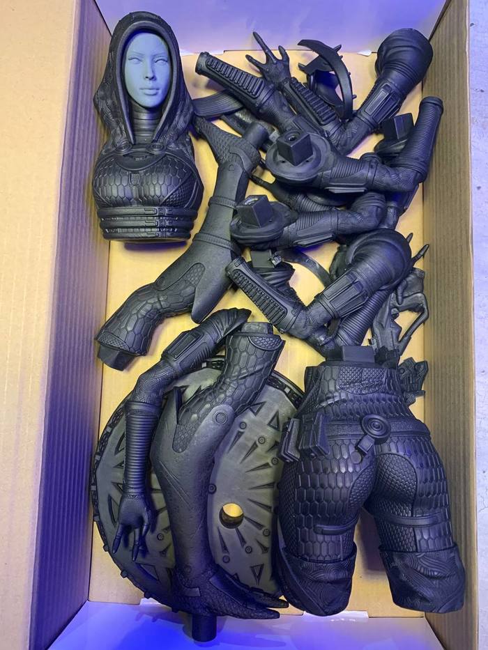 Tali Zorah Black Mass Effect, Tali Zorah, Bioware, Anycubic, Anycubic Photon, 3D , 
