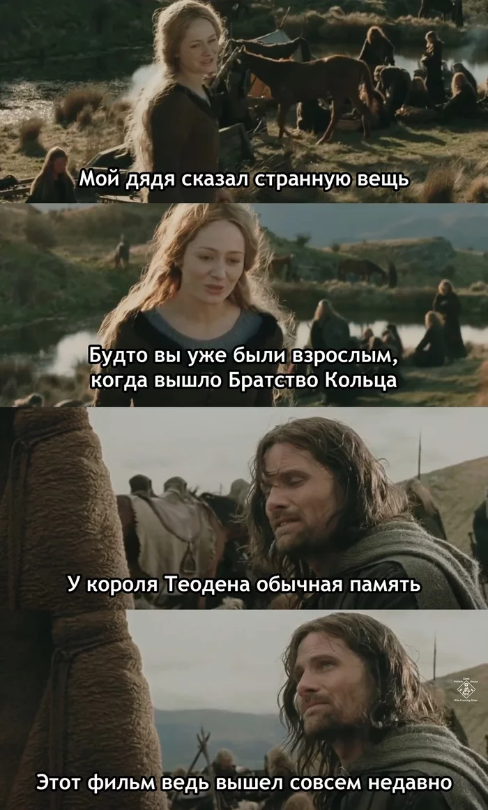 Ordinary Theoden - Lord of the Rings, Aragorn, Theoden Rohansky, Eowyn, Picture with text, Translated by myself