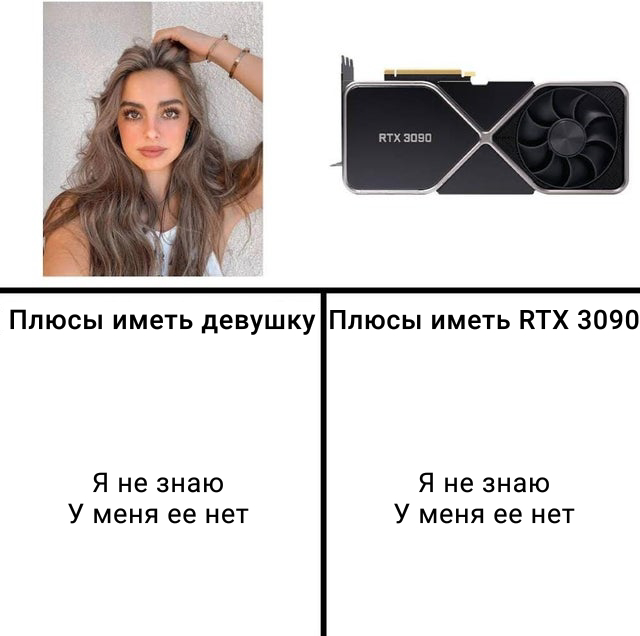 Girl and RTX 3090 - Rtx 3090, My girlfriend, Picture with text