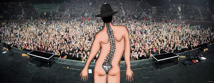 I came across an article about scoliosis and then everything is like in a fog... Excuse me - My, Scoliosis, Photoshop, Michael Jackson, Black humor, Concert, Imagination