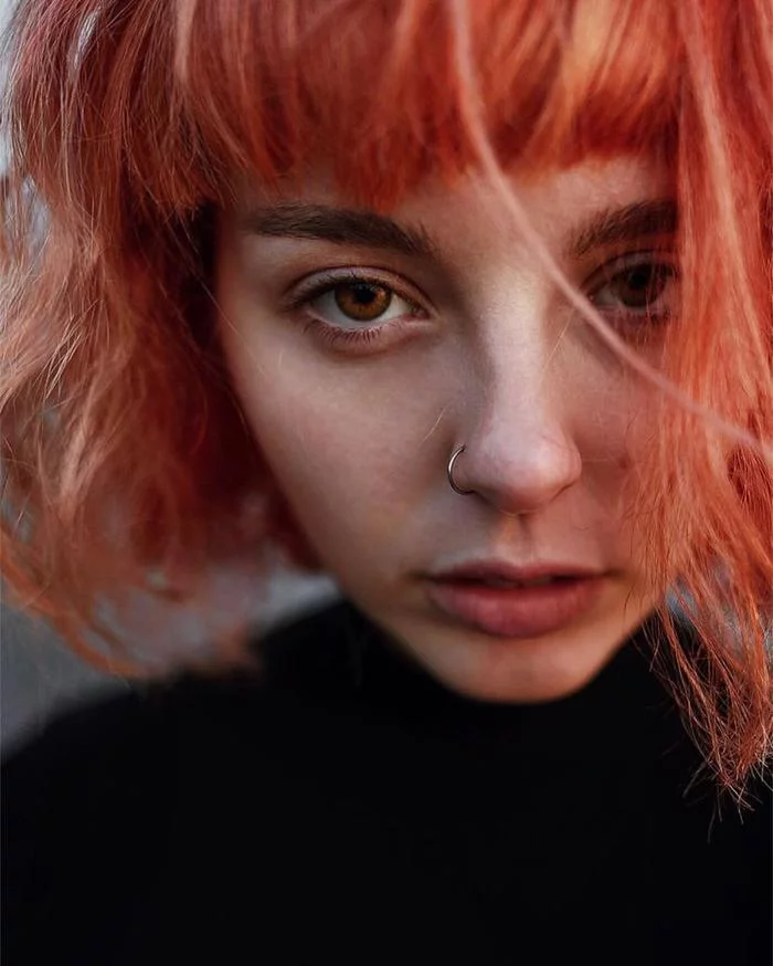 Anya Chernova - Girls, The photo, Colorful hair, Professional shooting, Piercing