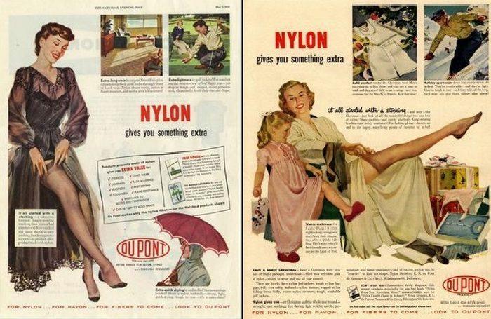Nylon: A Success Story. from mass fears to nylon riots - Nylon, Fashion, Stockings, Tights, Video, Longpost