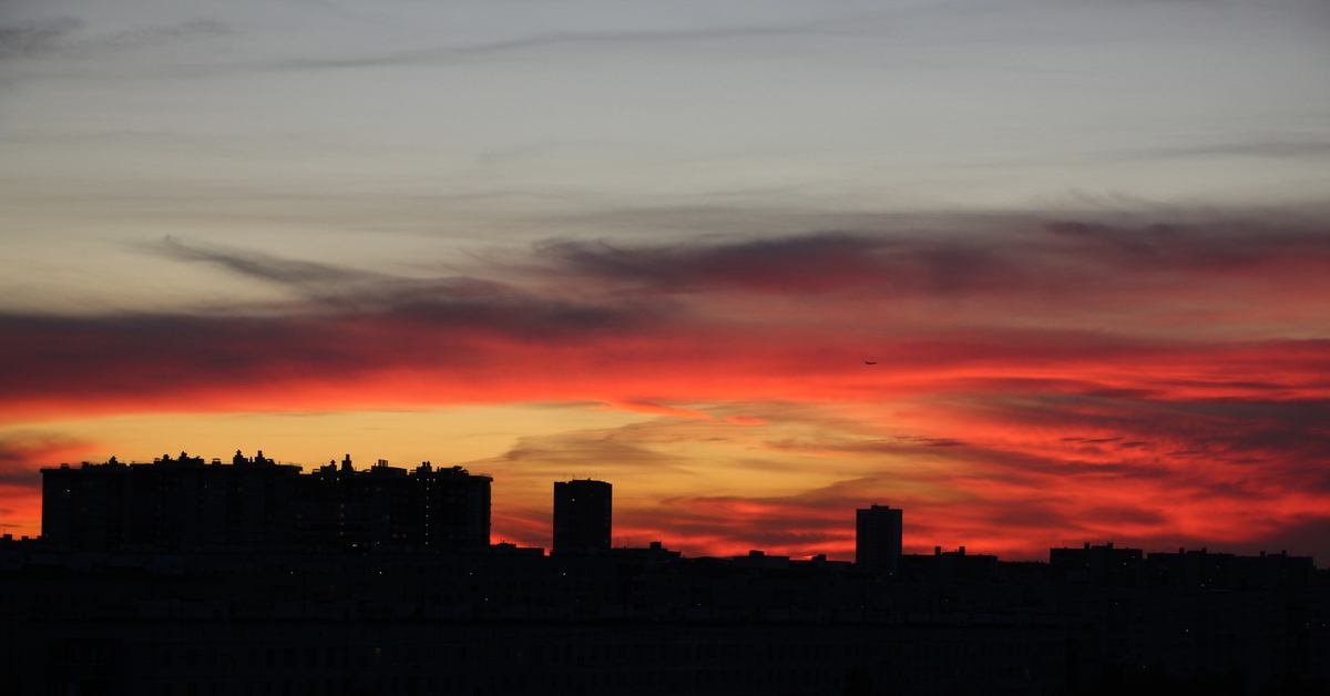 Карта заката в москве