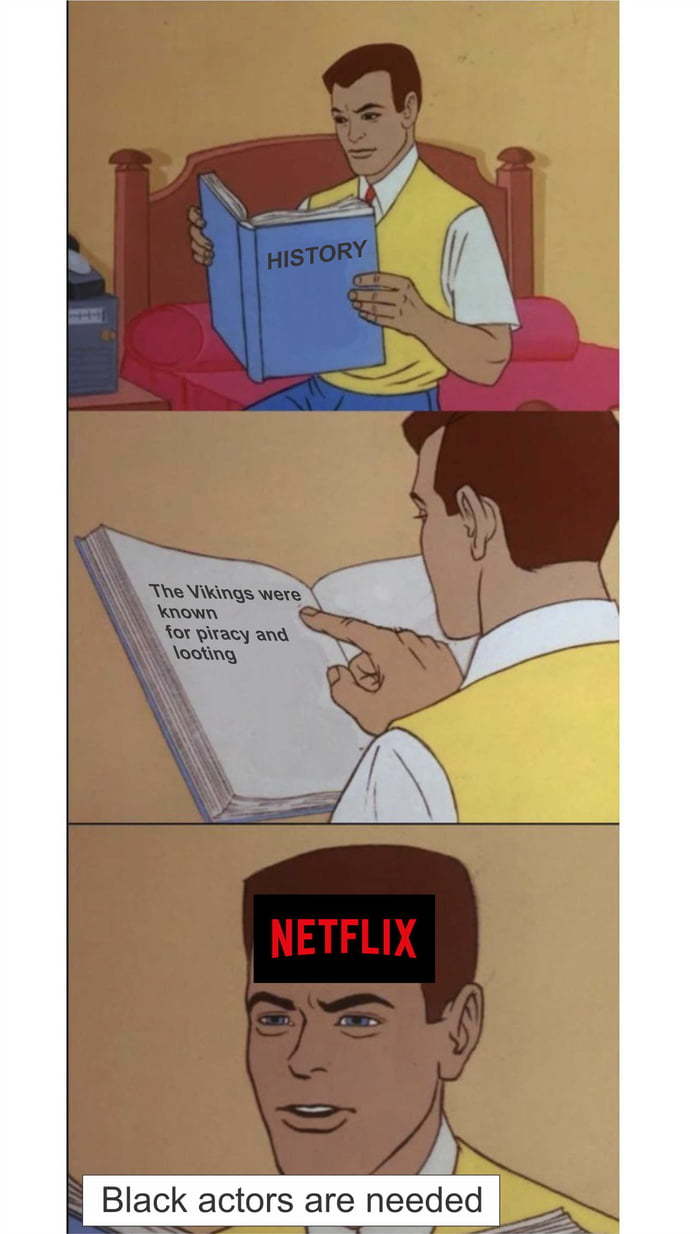 Accurate characterization - Викинги, Netflix, Black people, Sarcasm, Picture with text, Translation, Memes