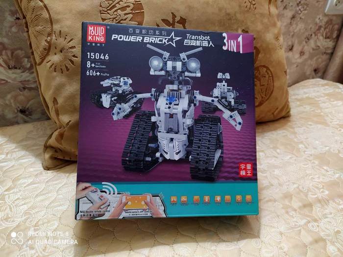 3 in 1 Robot by Mould King - Longpost, Video, LEDs, Turret, Tanks, Lunar rover, Robot, Radio controlled models, Radio control, Toys, Enthusiasm, Nelego, Analogue, Lego, Collection, Hobby, Constructor, My