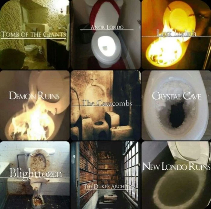 If Dark Souls locations were... - Dark souls, Toilet humor, Location