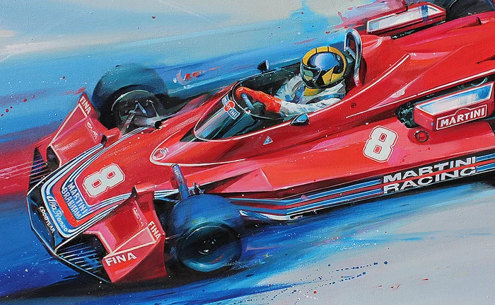 Picture machine BRABHAM BT45 - My, Illustrations, Graphics, Inktober, Modern Art, Painting, Автоспорт, Formula 1, Painting, Auto, Style