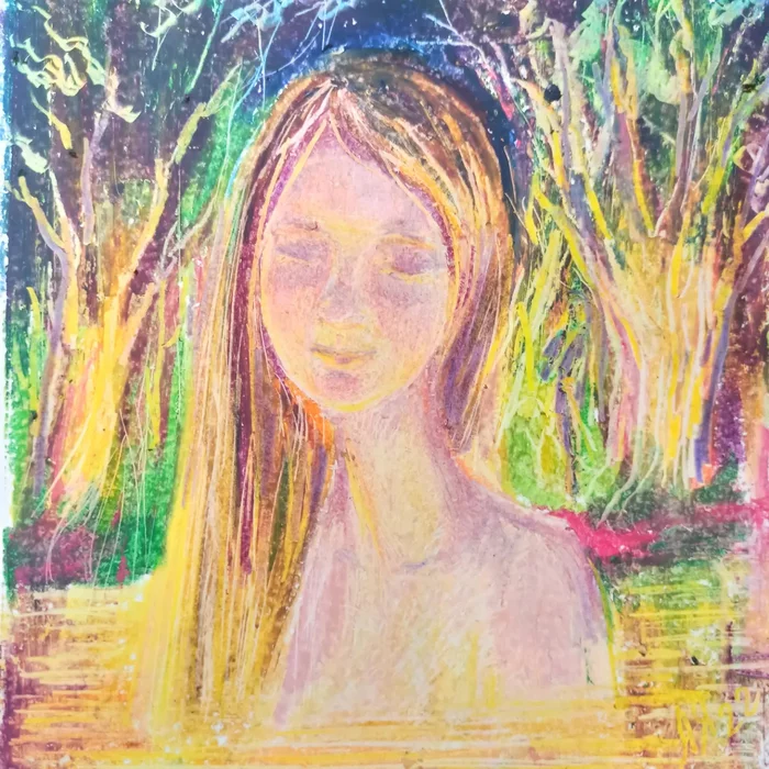 Find the Knight - My, Egor Letov, Oil pastel, Painting, Story