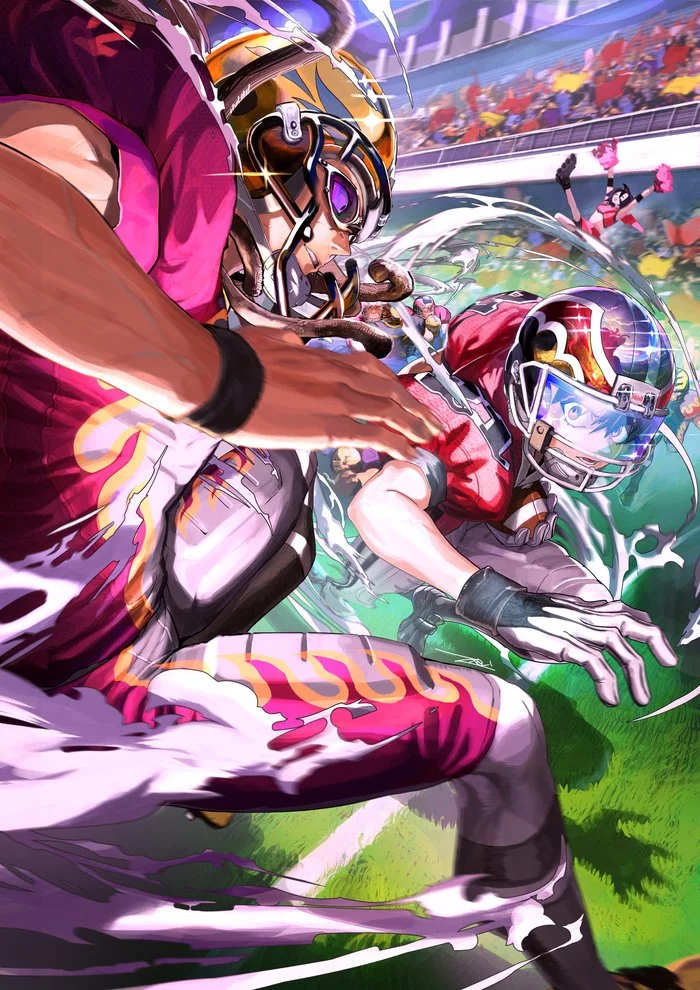 Eyeshield 21 - Anime, Anime art, Art, Eyeshield 21, American football, Longpost