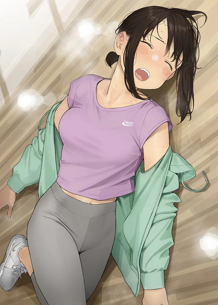 These workouts get me hooked... - Anime, Anime art, Ganbare Douki-chan, Gym, Workout, Y_o_m_y_o_m