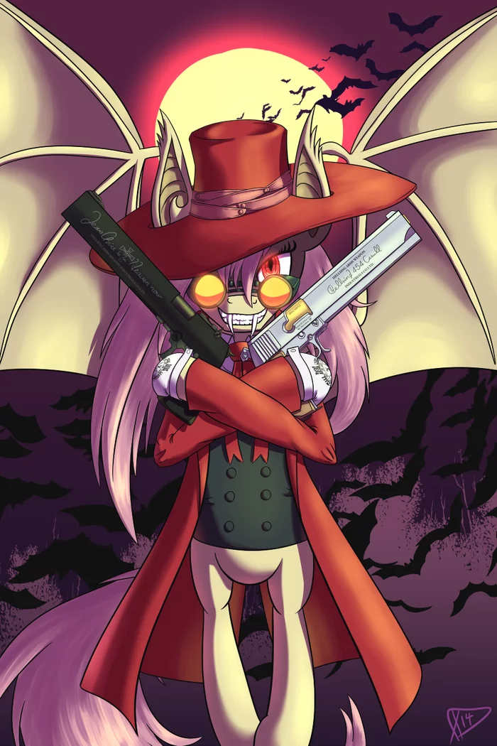 Alucard - My little pony, Fluttershy, Alucard, Hellsing, MLP crossover