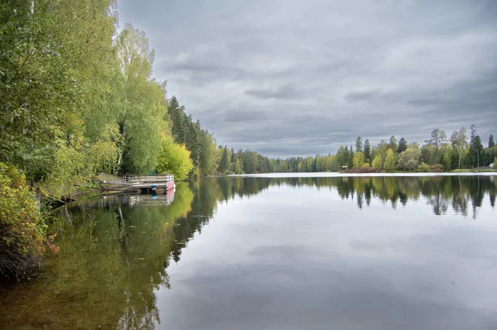 Vyritsa village, Leningrad region, autumn landscape on the banks of the Oredezh River - My, The photo, Autumn, Landscape, River, Vyritsa, Russia, Leningrad region, Oredezh