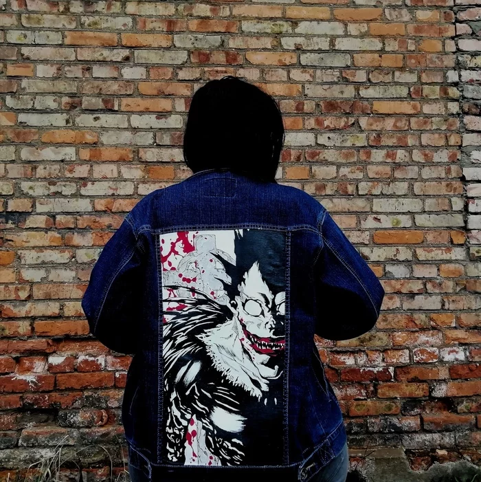 Drawing with paints on fabric - My, Anime, Anime art, Death note, Death note