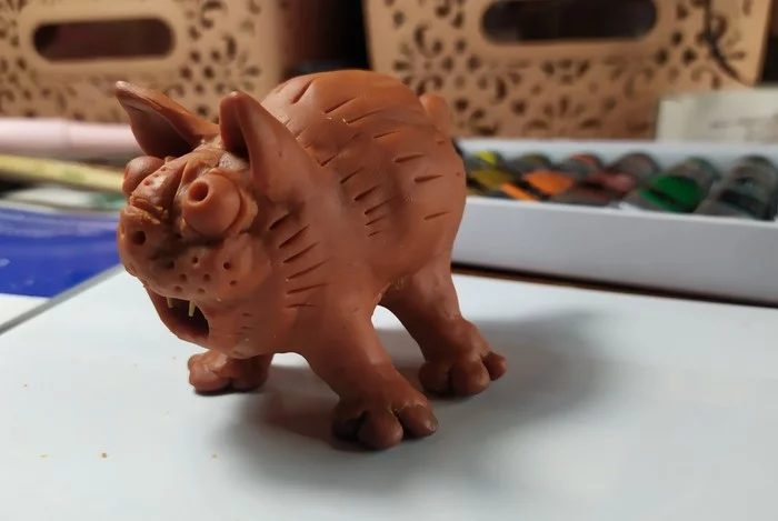 First experience, first time - My, Friday tag is mine, Polymer clay, Acrylic, Lynx, cat, Creation, Longpost
