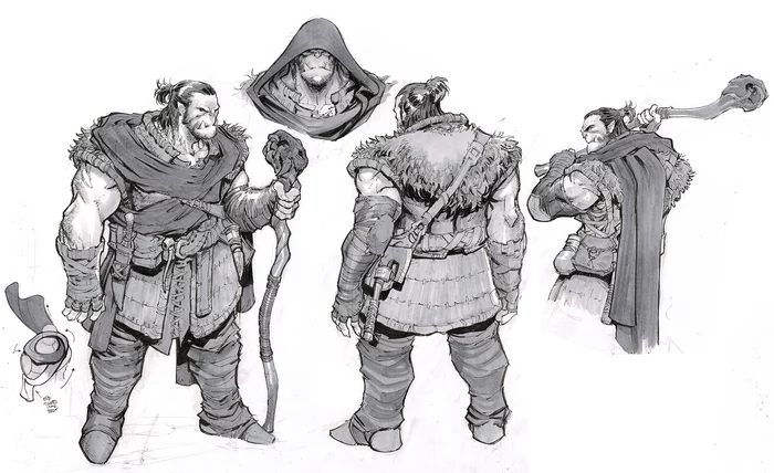 Lvl 1 Orc Druid, Deathknight & Goblin Paladin by Max Dunbar - Max Dunbar, Dungeons & dragons, Fantasy, Art, Sketch, Orcs, Goblins, Druid, Death Knight, Longpost