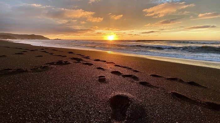 Pacific Ocean, sunset - My, The sun, Sunset, Ocean, Beach, USA, California