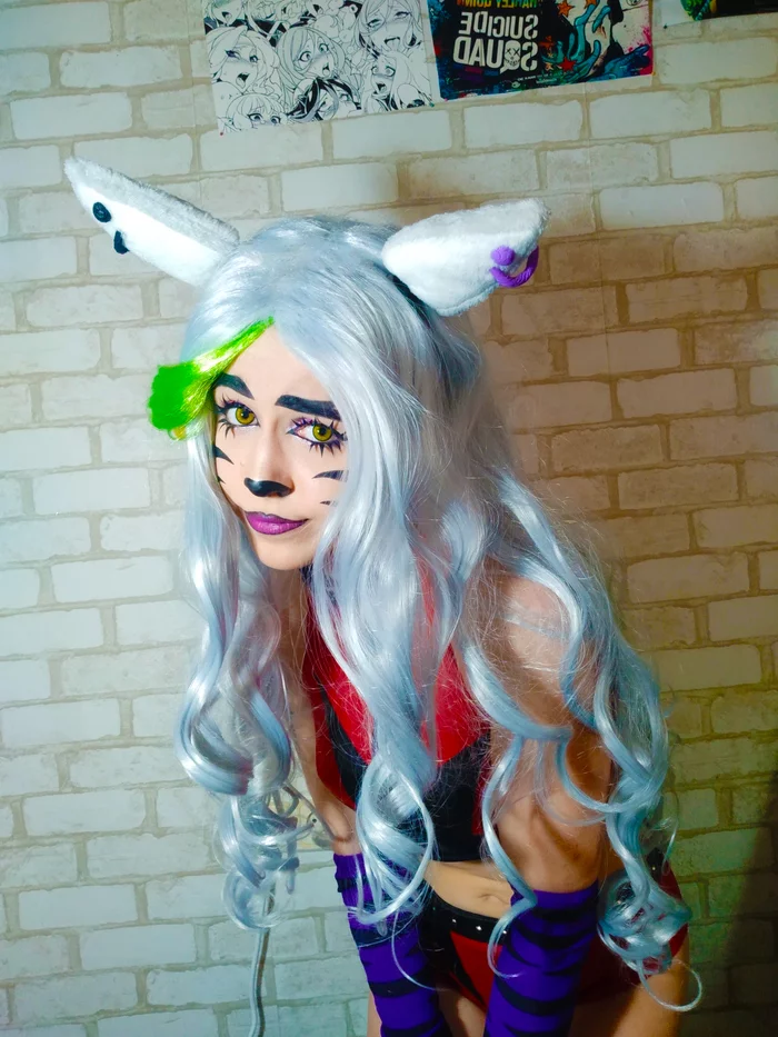 Roxy's Cosplay from Five Nights at Freddy's: Security Breach - Cosplay, Five nights at freddys, Makeup, Games, Roxy, Cosplayers, Longpost, Roxanne Wolf