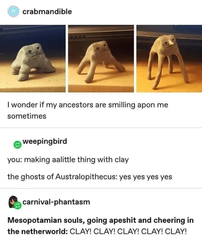 My ancestors smile looking at me, Imperials - Mesopotamia, Australopithecus, Crafts, Screenshot, Ancestors, Comments, Clay, Laugh, Humor