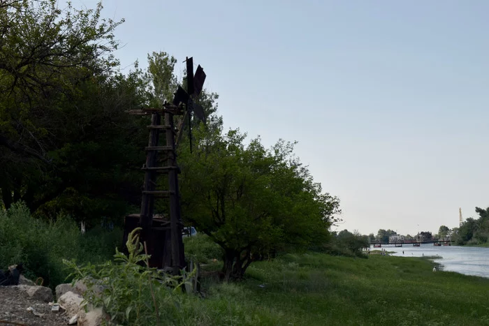 Pumping station - My, Pump, Mill, The photo, Landscape, River, Summer, Forest, Shore