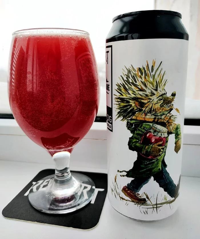 Hedgehog in raspberries - My, Craft beer, Beer, Alcohol, Longpost, Overview, Craft, Review, Raspberries, Bergamot, Cherry, Compote