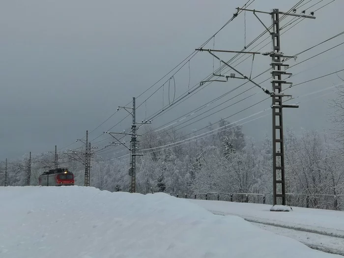 Ответ на пост «Поездатое» - Моё, М62, Локомотивы, Фотография, Зима, Поезд, Выборг, Ответ на пост