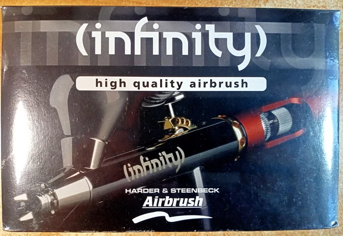Airbrush Harder&Steenbeck Infinity 2in1 (0.15-0.4 mm). Decompression - My, Airbrushing, Airbrush, Overview, Unpacking, Modeling, Stand modeling, Painting miniatures, Hobby, Germany, Tools, Art, Painting, Longpost