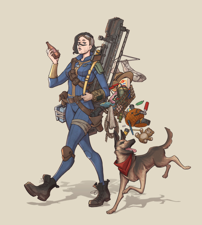 Pack Rat byChristine Choi , , Dogmeat, Fallout, Game Art,  , , 