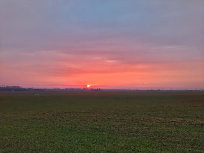 Yesterday's sunset - My, Sunset, February, Winter, Kaliningrad region, Longpost