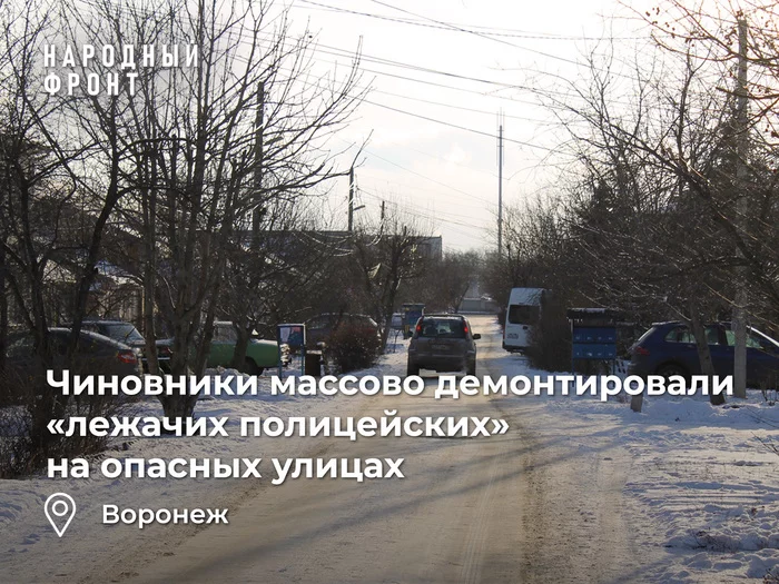9 Voronezh streets without sidewalks lost all artificial irregularities - My, Negative, Voronezh, Officials, Road, Safety, Children, A pedestrian, Pupils, The photo