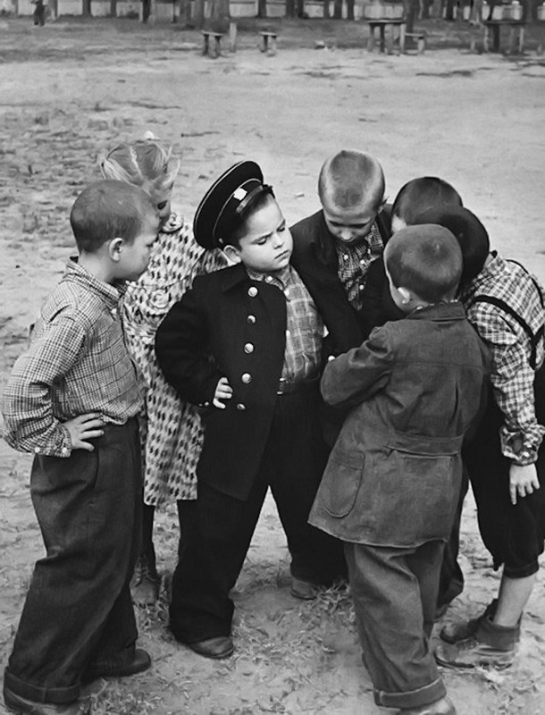 Zaznajka - the USSR, Black and white photo, School, Form, The photo