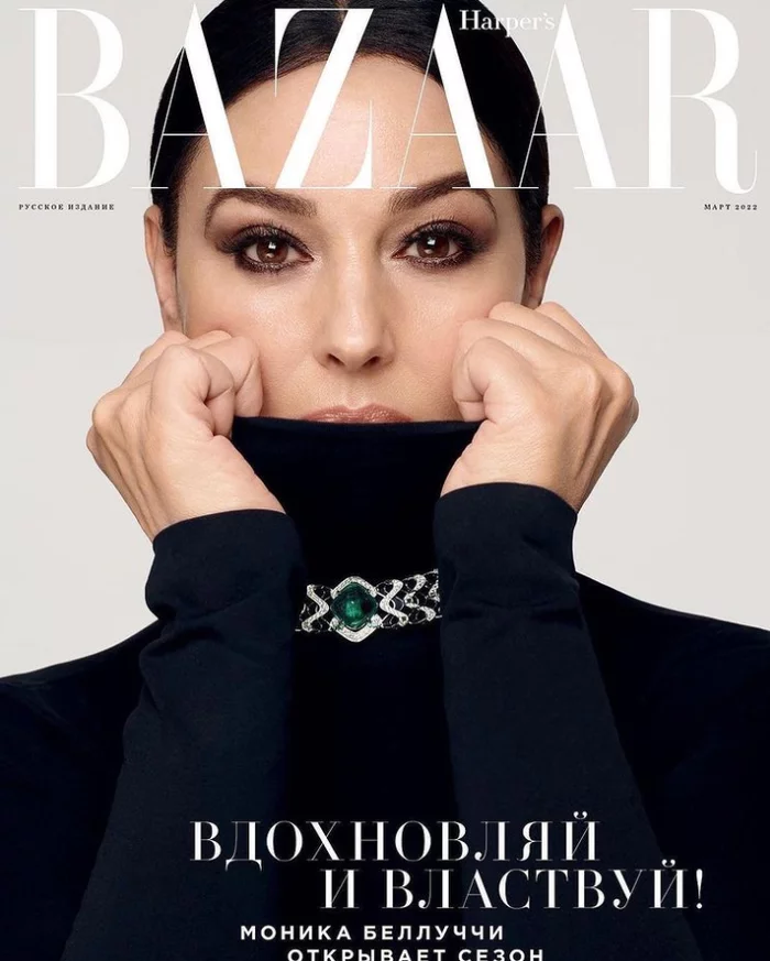 Monica Belluccii in the March issue of Harper's Bazaar Russia - My, Monica Bellucci, Coffee table, The photo, Models, Professional shooting, Longpost