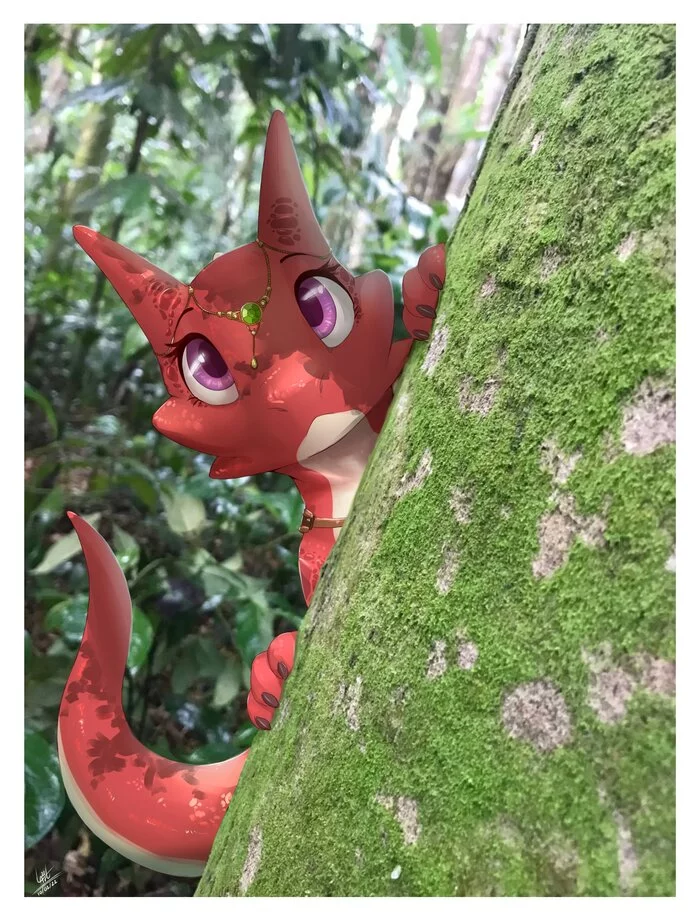 Forest Kobold - Furry, Furry art, Furry scalie, Kobold, Louart