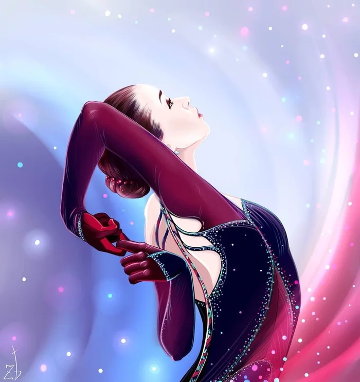 Shining Star - Drawing, Russia, Figure skating, Girls, Kamila Valieva, Art