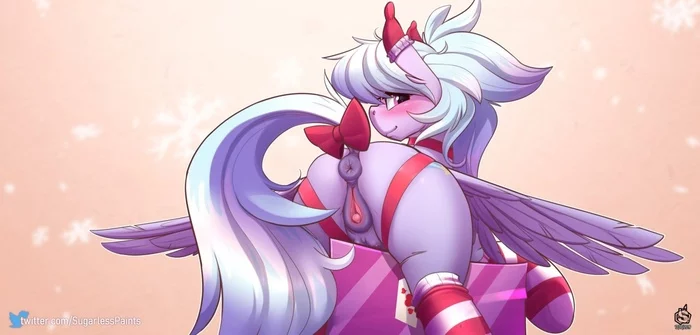 The best gift in the world! - NSFW, My little pony, PonyArt, MLP Explicit, MLP anatomically correct, MLP Socks, Sugarlesspaints, Original character