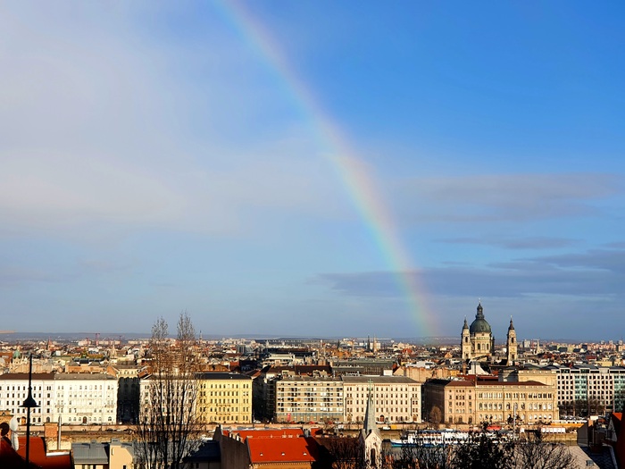 Ответ на пост «Rainbow» Радуга, Фотография, Небо, Будапешт, Ответ на пост
