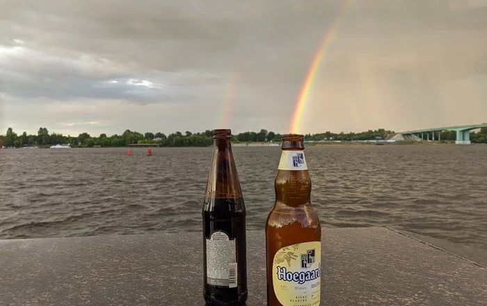 Response to the post This is your brother - My, HelloIRainbow, Rainbow, The photo, Beer, Yaroslavl, Reply to post