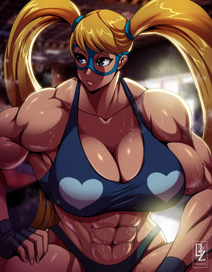 Rainbow Mika - Osmar-Shotgun, Muscleart, Strong girl, Sleep-Sleep, Rainbow Mika, Street fighter, Art, Girls, Sports girls, Body-building, Bodybuilders