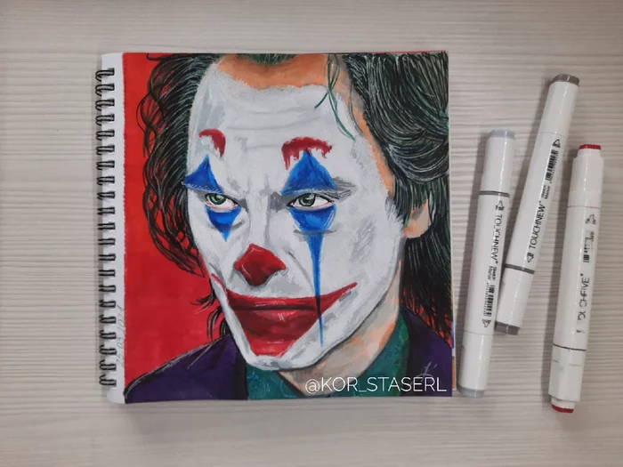 Joker. Picture with bullets - My, Art, Creation, Joker, Movie heroes, Smartphone