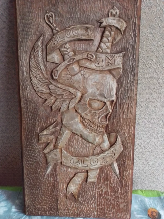 Dedicated to the coming war - My, Wood carving, Gloomy, Woodworking, Homemade, Tray