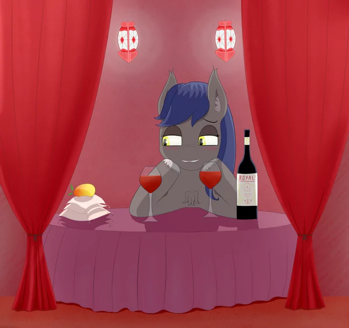 On a date (almost) - My, My little pony, Art, PonyArt, Batpony