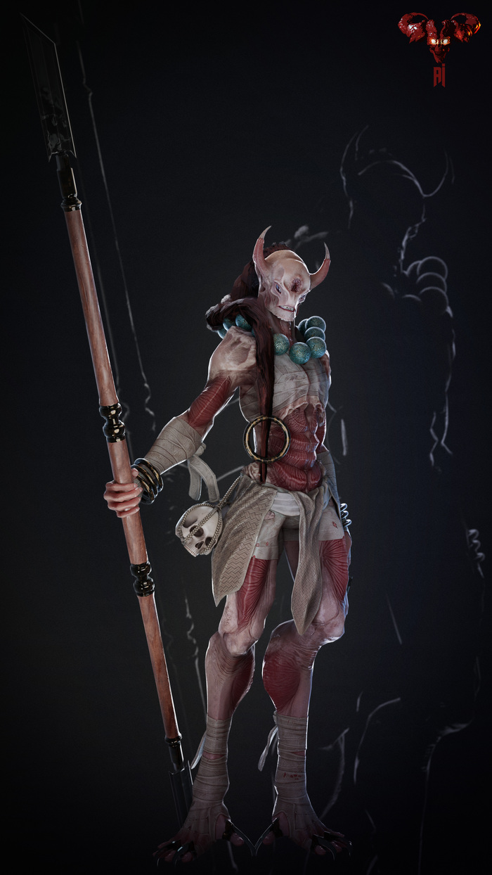 Monk-hunter , Zbrush, 3D, , 