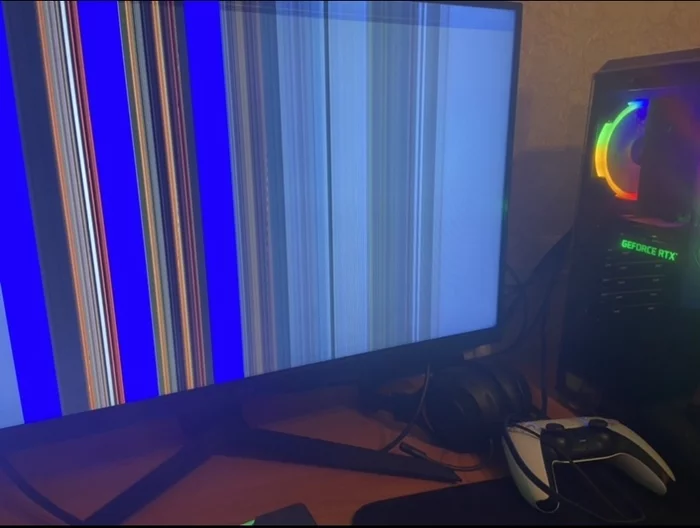 Went bands on the new LG monitor from DNS - My, Problem, Монитор, Gaming PC, DNS, Text, Need advice, Consultation, Longpost