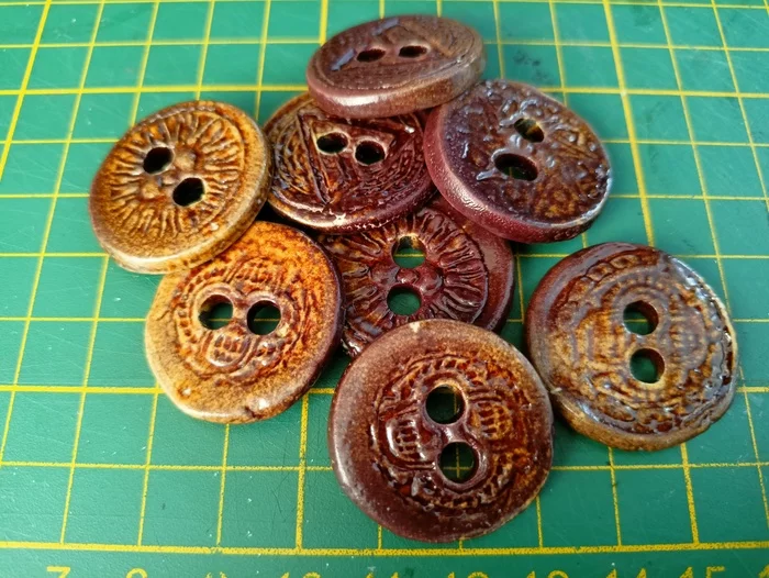 Ceramic buttons - My, Buttons, Ceramics, Longpost, Needlework without process